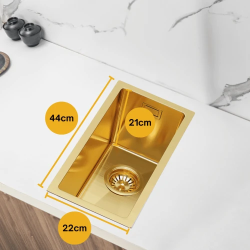 Luxury Nano Gold Slim Handmade Single Sink best